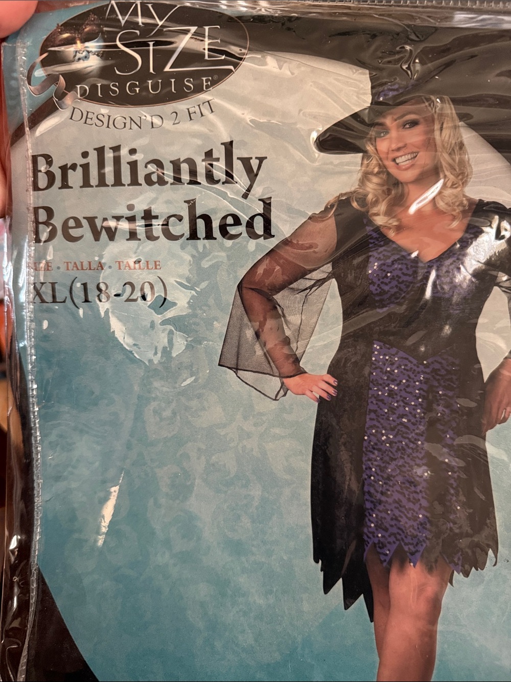 My Size Disguise Women's Brilliantly Bewitched Dress in Black & Purple